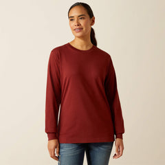 Rebar Cotton Strong Workshop Logo T-Shirt Women - MADDER BROWN