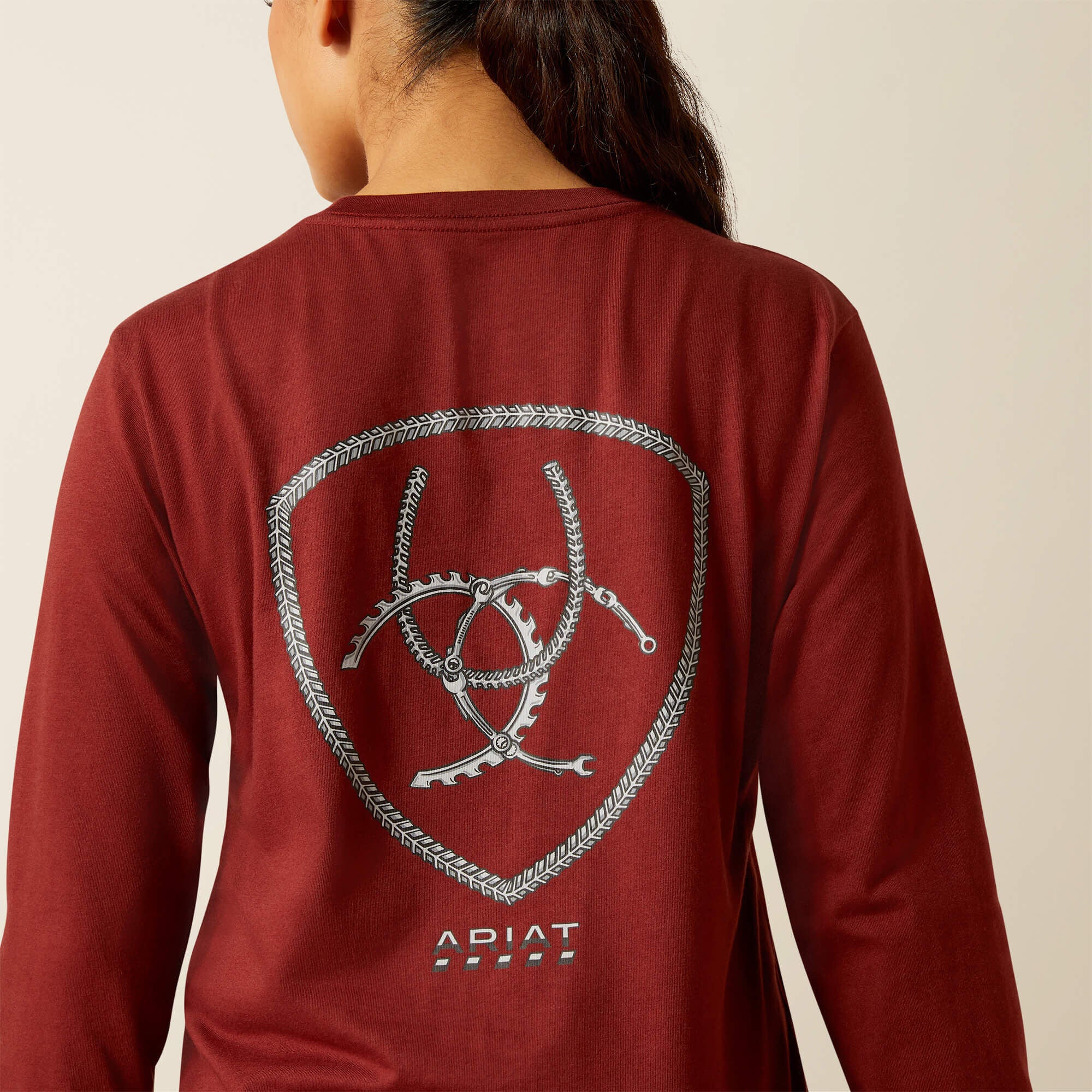 Rebar Cotton Strong Workshop Logo T-Shirt Women - MADDER BROWN