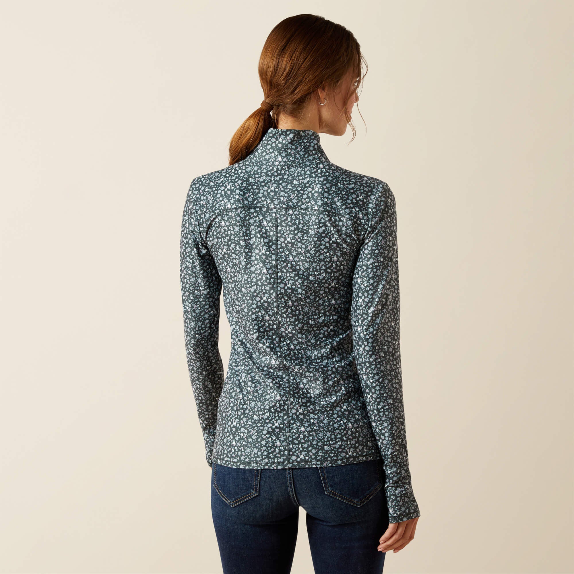 Lowell 3.0 1/4 Zip Baselayer Women - FLOWER DITSY