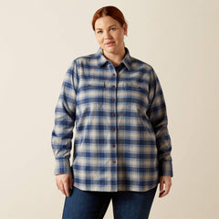 Rebar Flannel DuraStretch Work Shirt Women - NAVY