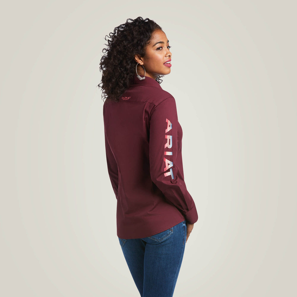 Team Kirby Stretch Shirt Women - ZINFANDEL