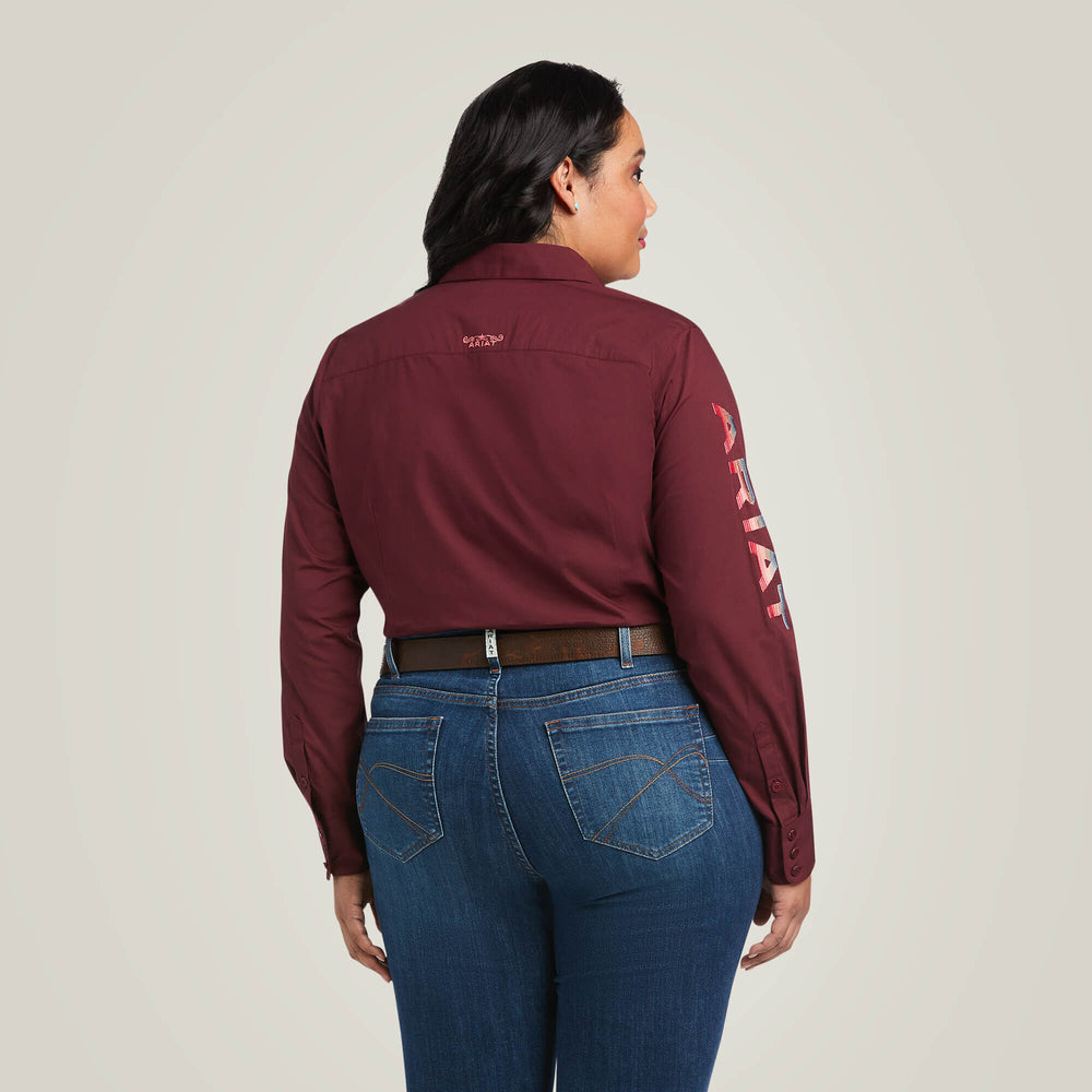 Team Kirby Stretch Shirt Women - ZINFANDEL