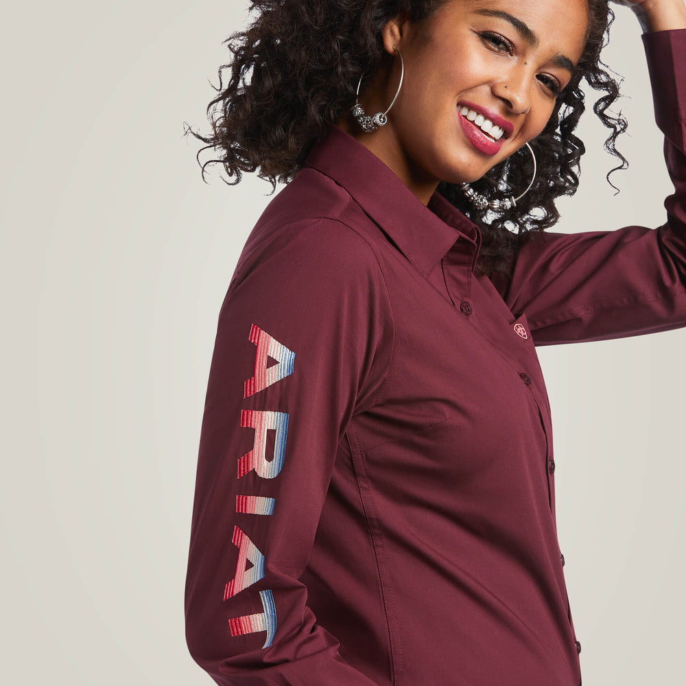 Team Kirby Stretch Shirt Women - ZINFANDEL