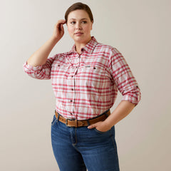 Rebar Made Tough DuraStretch Work Shirt Women - CHERRIES JULIBEE PLAID
