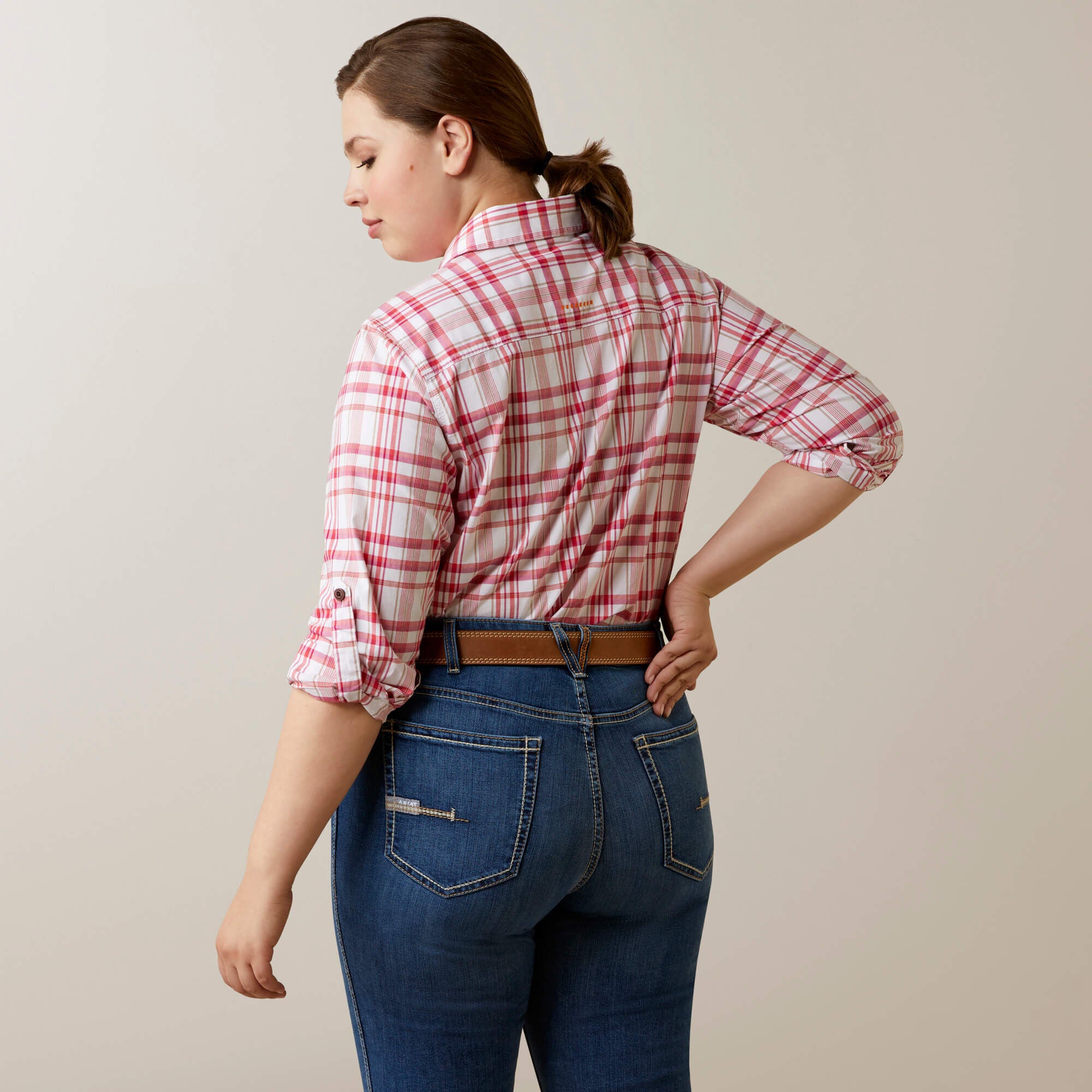 Rebar Made Tough DuraStretch Work Shirt Women - CHERRIES JULIBEE PLAID