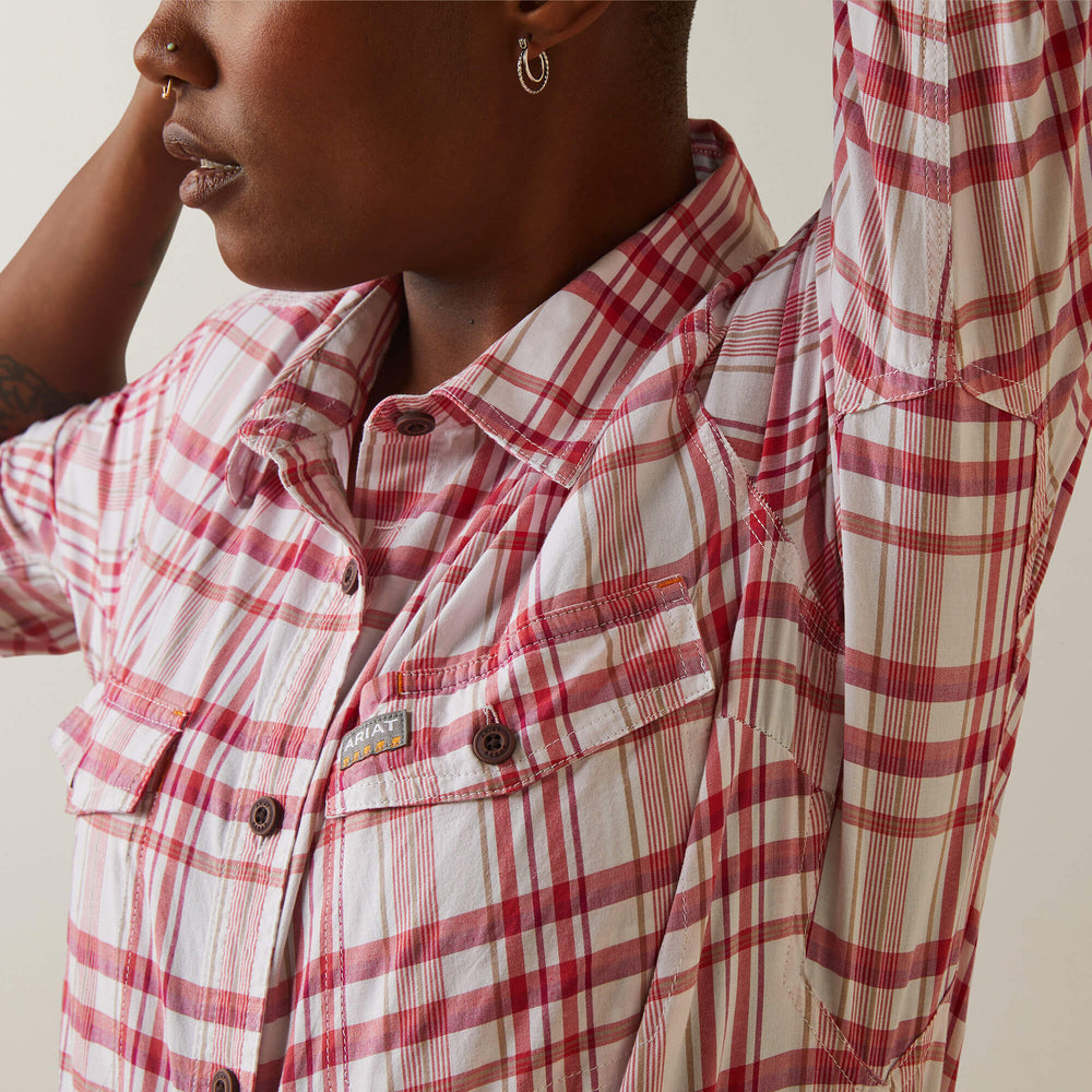 Rebar Made Tough DuraStretch Work Shirt Women - CHERRIES JULIBEE PLAID