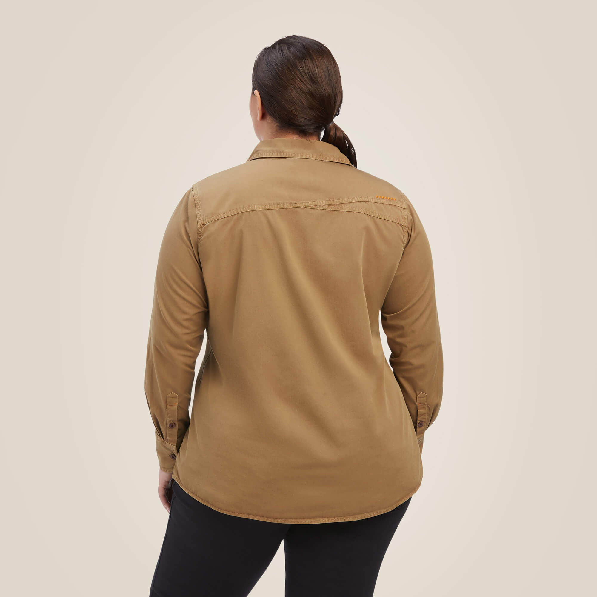 Rebar Washed Twill Work Shirt Women - KHAKI