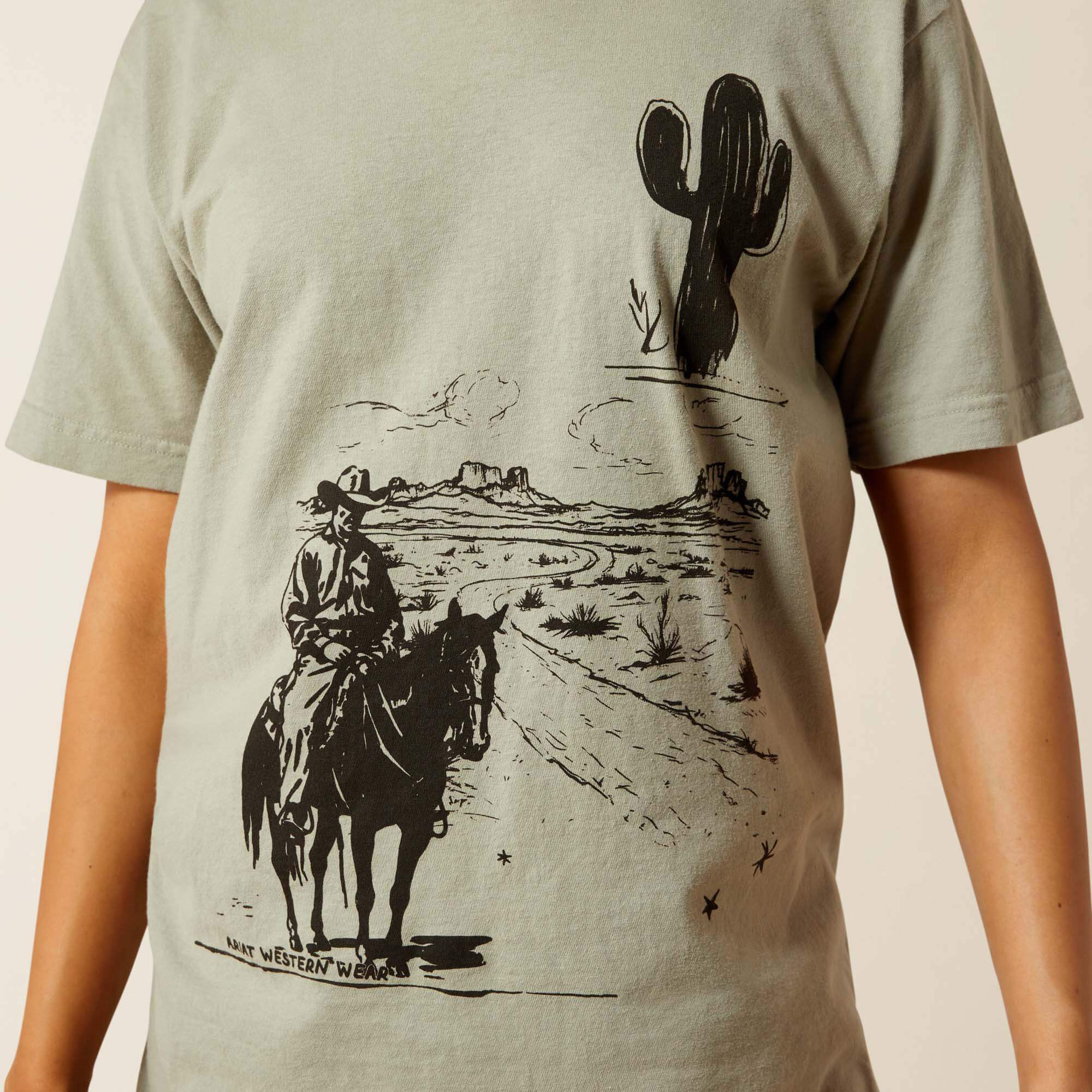 Ariat Sketchy Cowboy T-Shirt Women - SANDSTONE