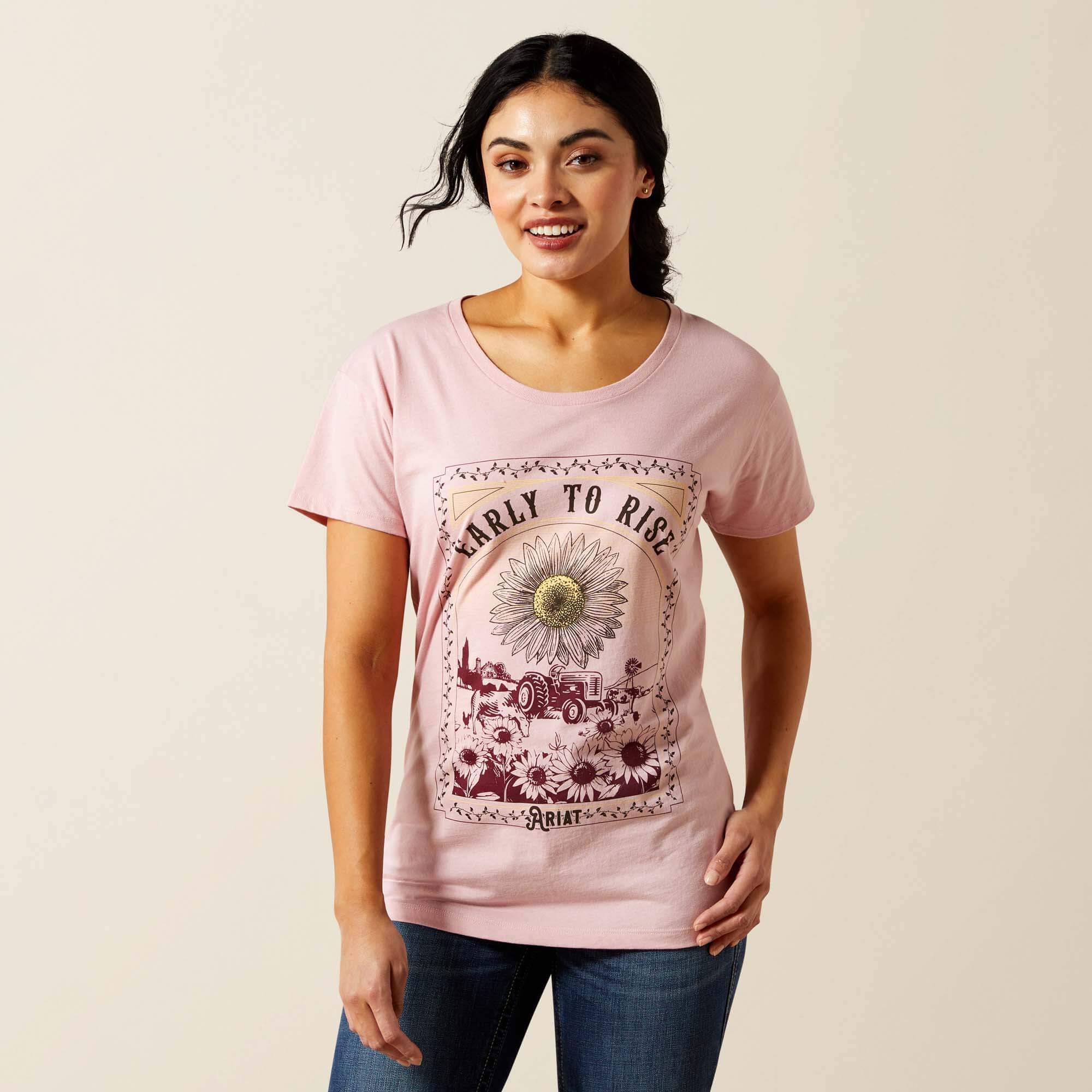 Ariat Early to Rise T-Shirt Women - DUSTY PINK