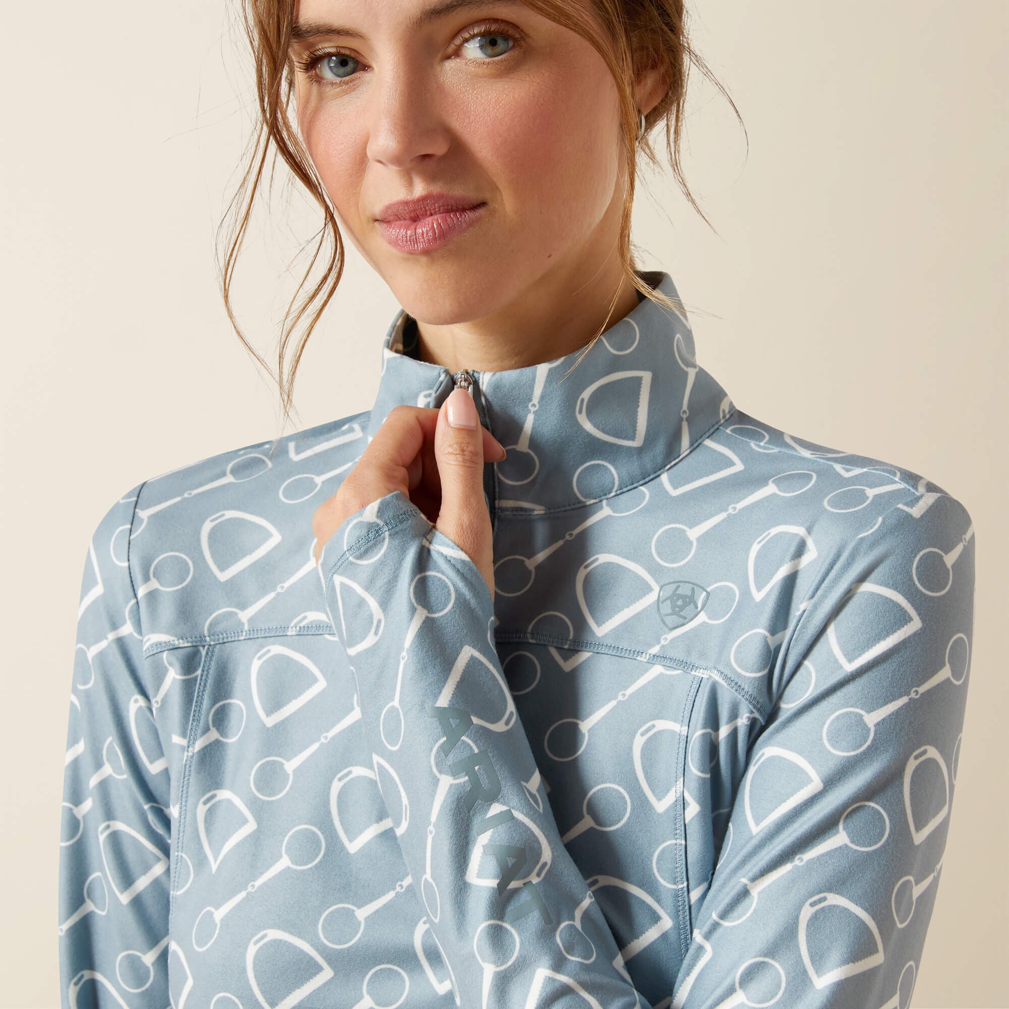 Lowell 3.0 1/4 Zip Baselayer Women - HARDWARE PRINT