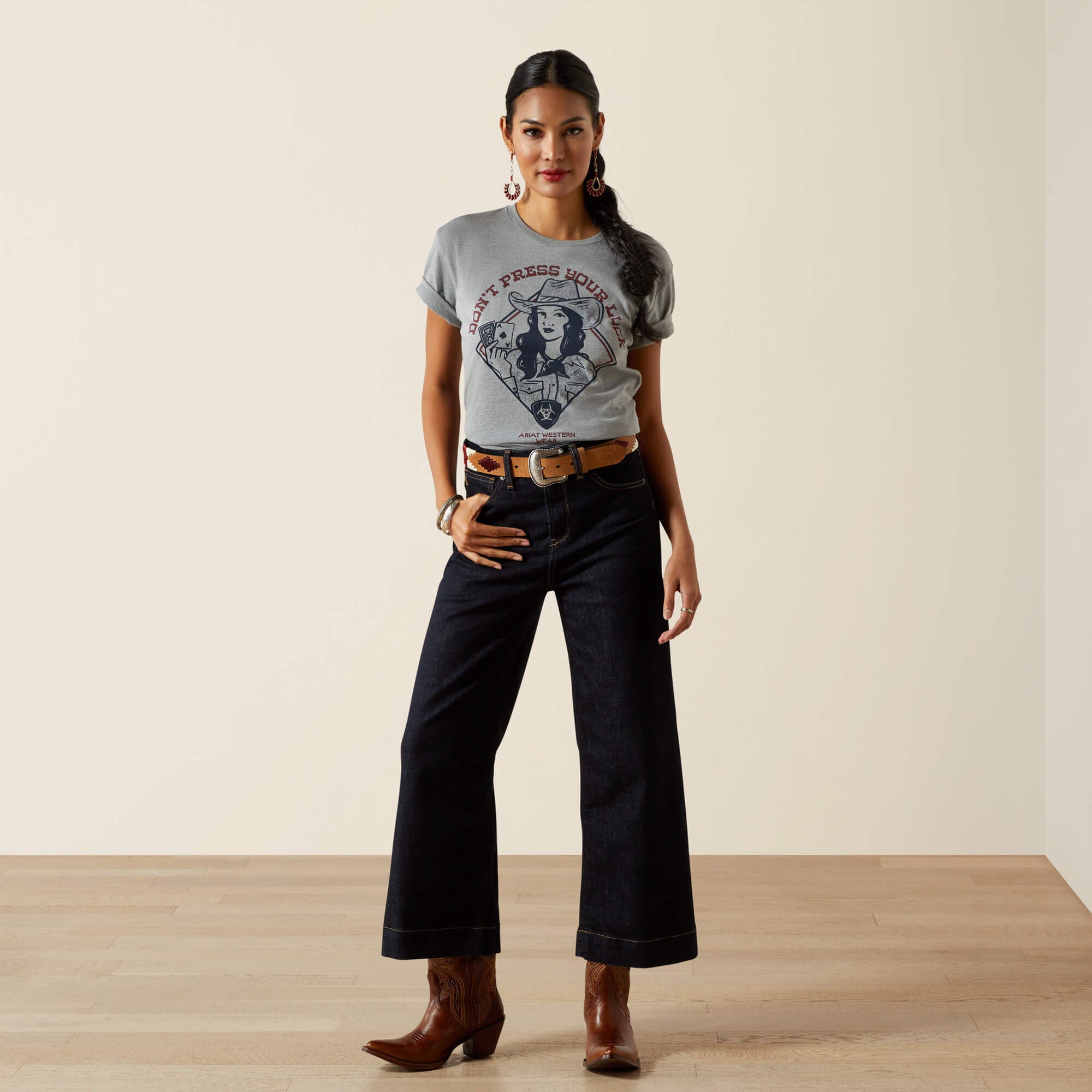 Ariat Don't Press Your Luck T-Shirt Women - ICEBURG