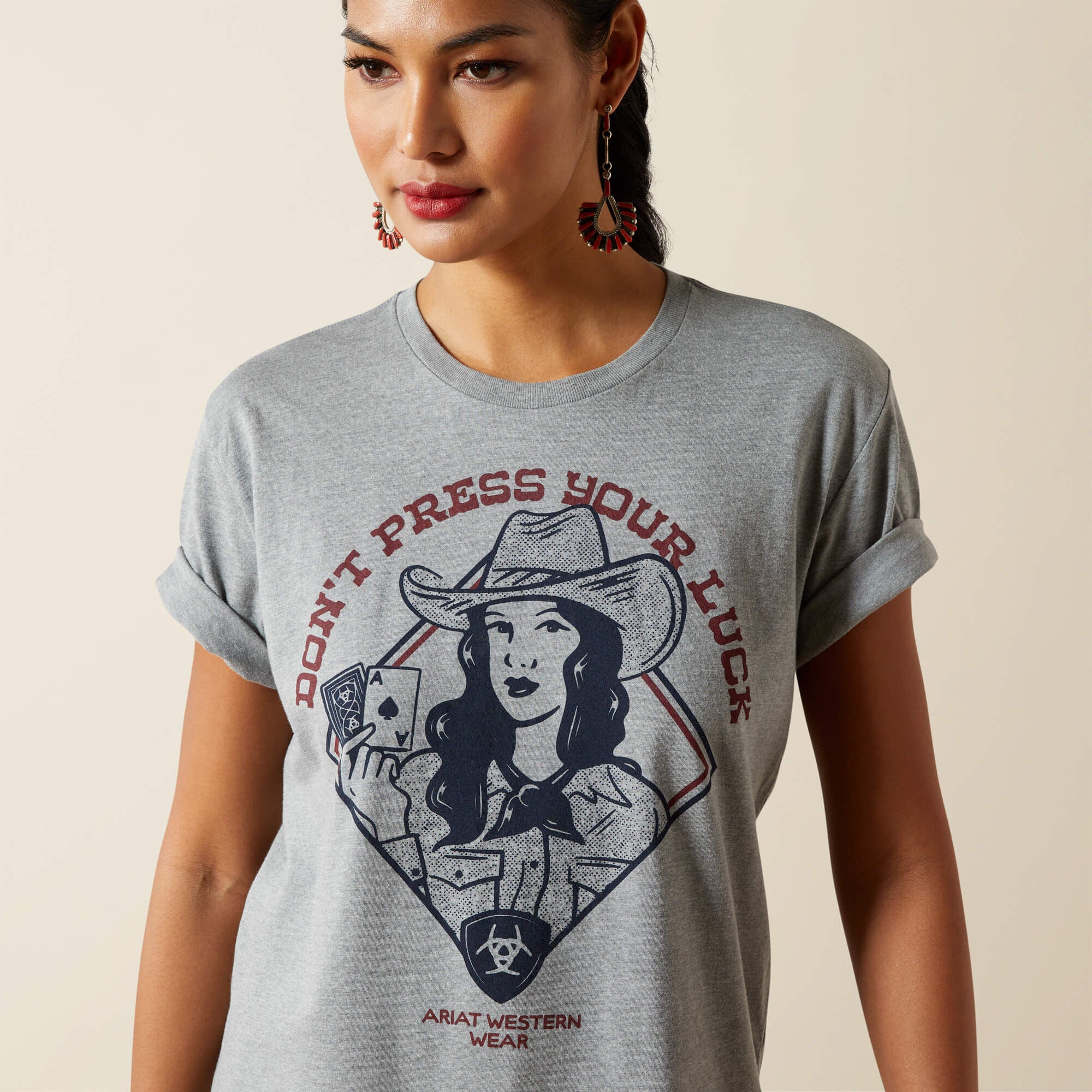 Ariat Don't Press Your Luck T-Shirt Women - ICEBURG