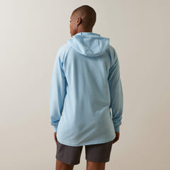 Rebar Cotton Strong Hooded T-Shirt Women - CLEAR SKY