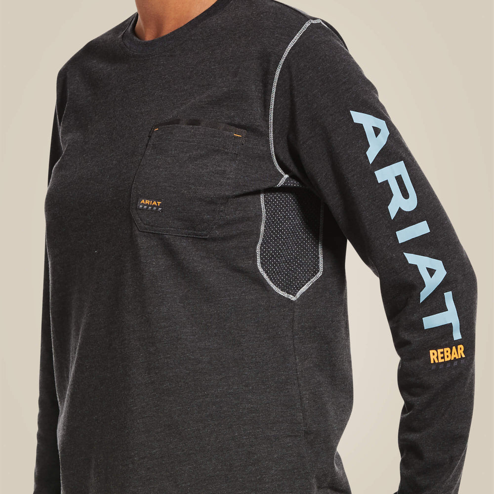 Rebar Workman Logo T-Shirt Women - CHARCOAL HEATHER