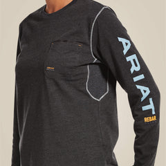 Rebar Workman Logo T-Shirt Women - CHARCOAL HEATHER