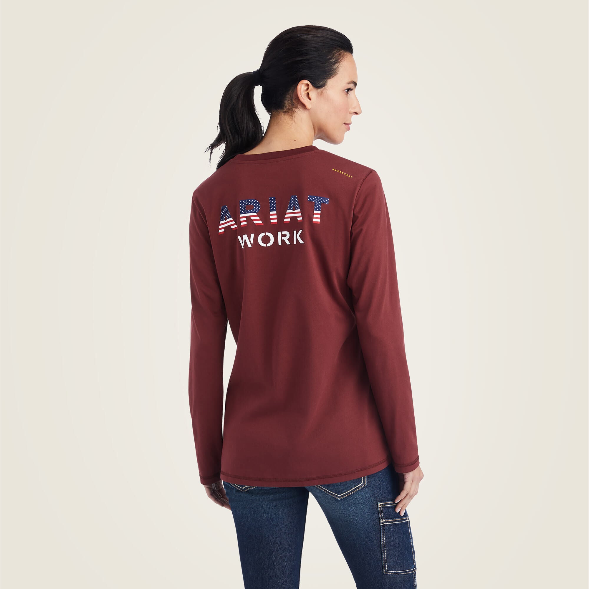 Rebar Workman USA Logo T-Shirt Women - PORT