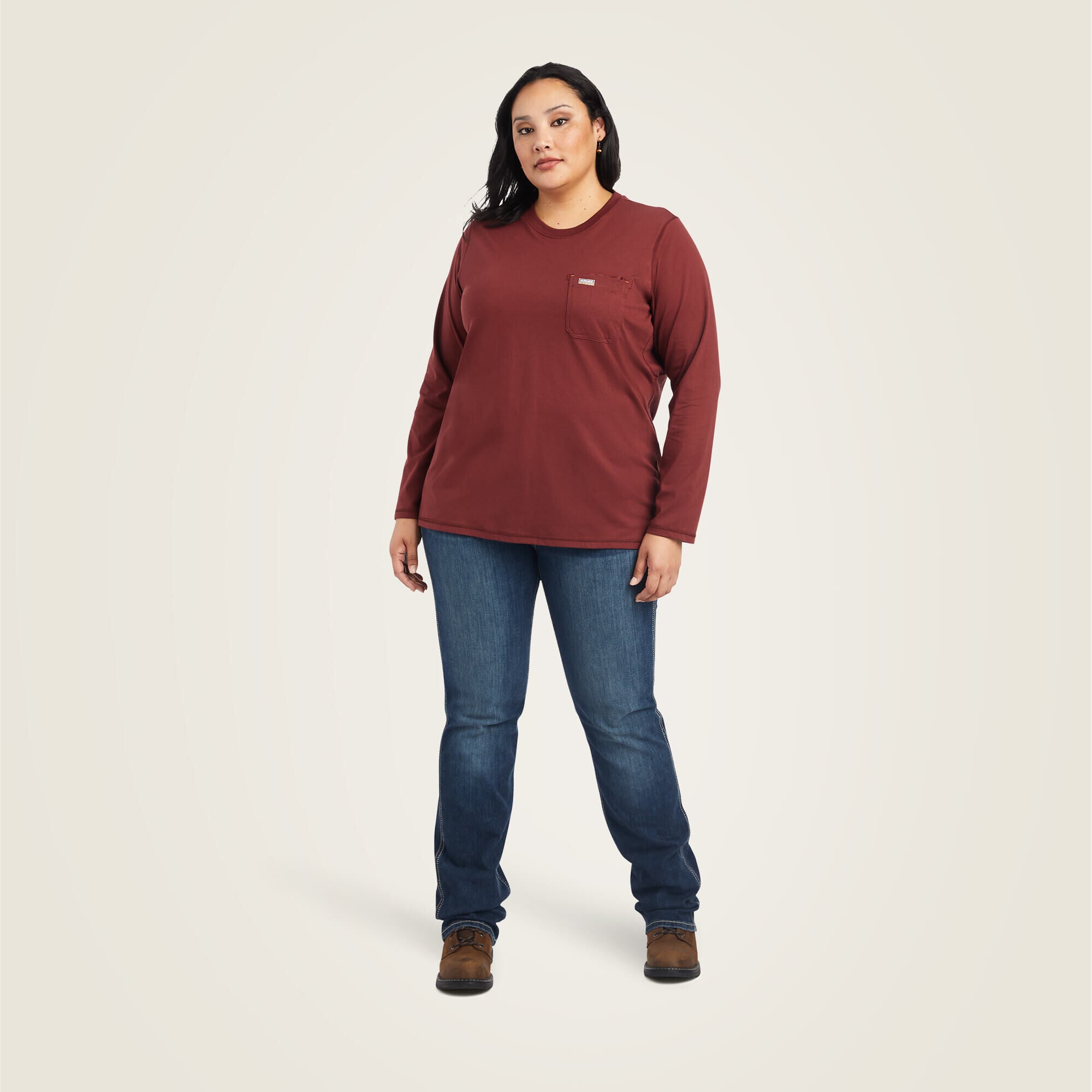 Rebar Workman USA Logo T-Shirt Women - PORT