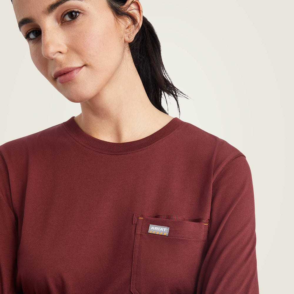 Rebar Workman USA Logo T-Shirt Women - PORT