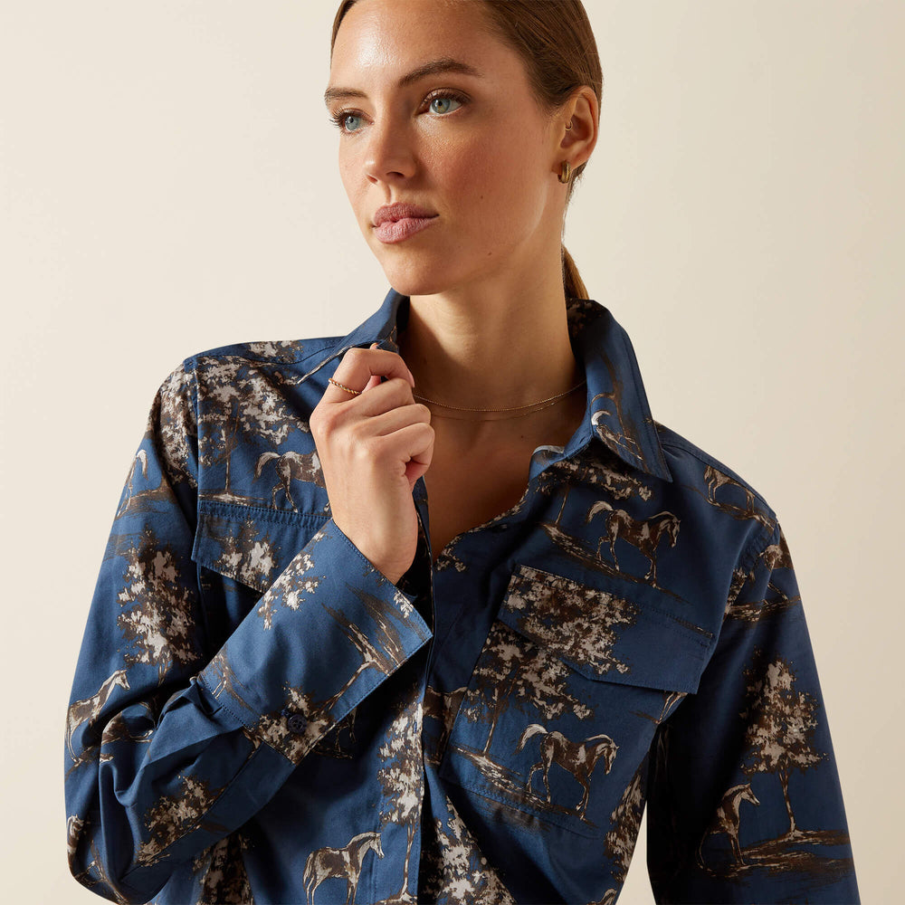 Wolseley Shirt Women - NAVY TOILE