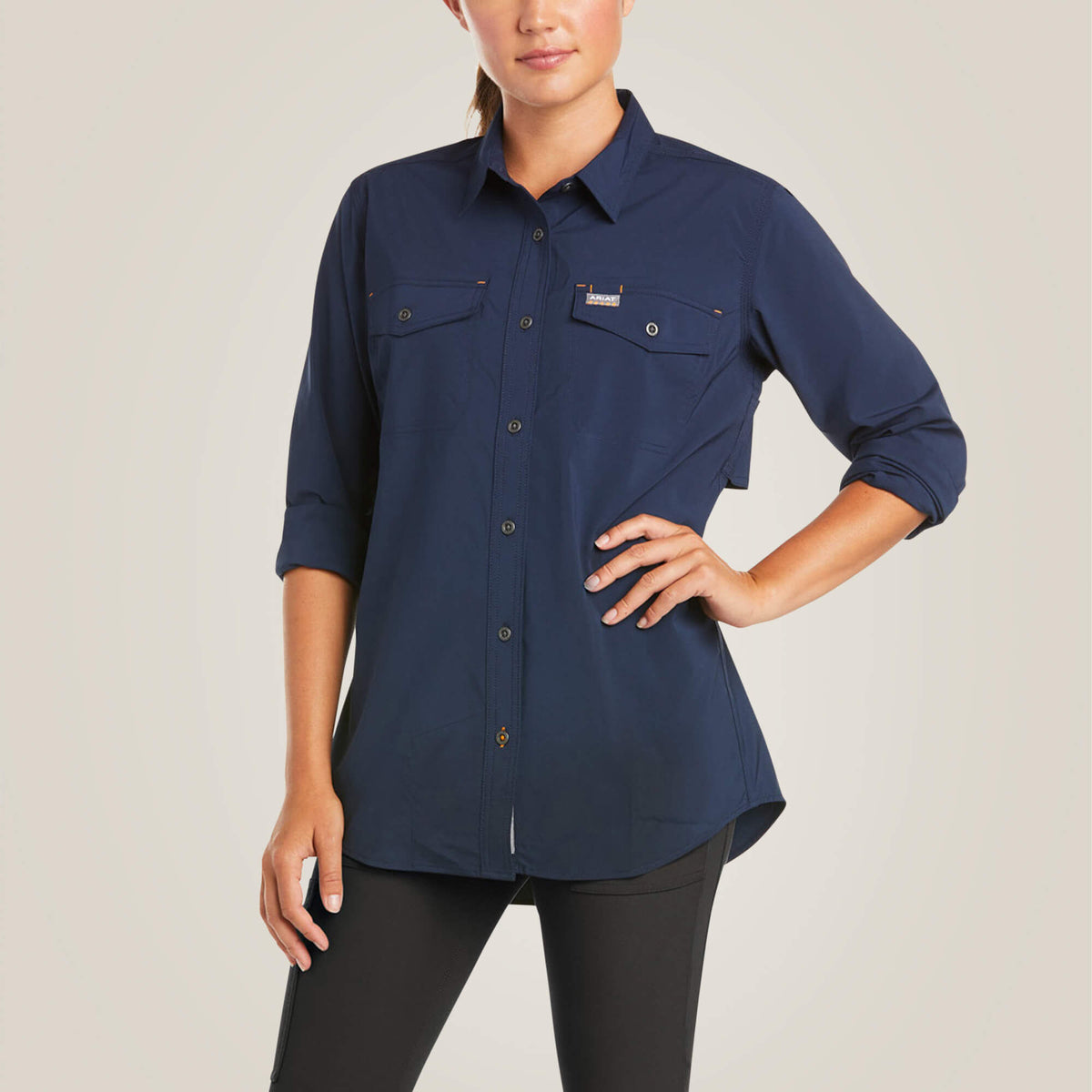 Rebar Made Tough VentTEK DuraStretch Work Shirt Women - NAVY