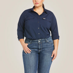 Rebar Made Tough VentTEK DuraStretch Work Shirt Women - NAVY