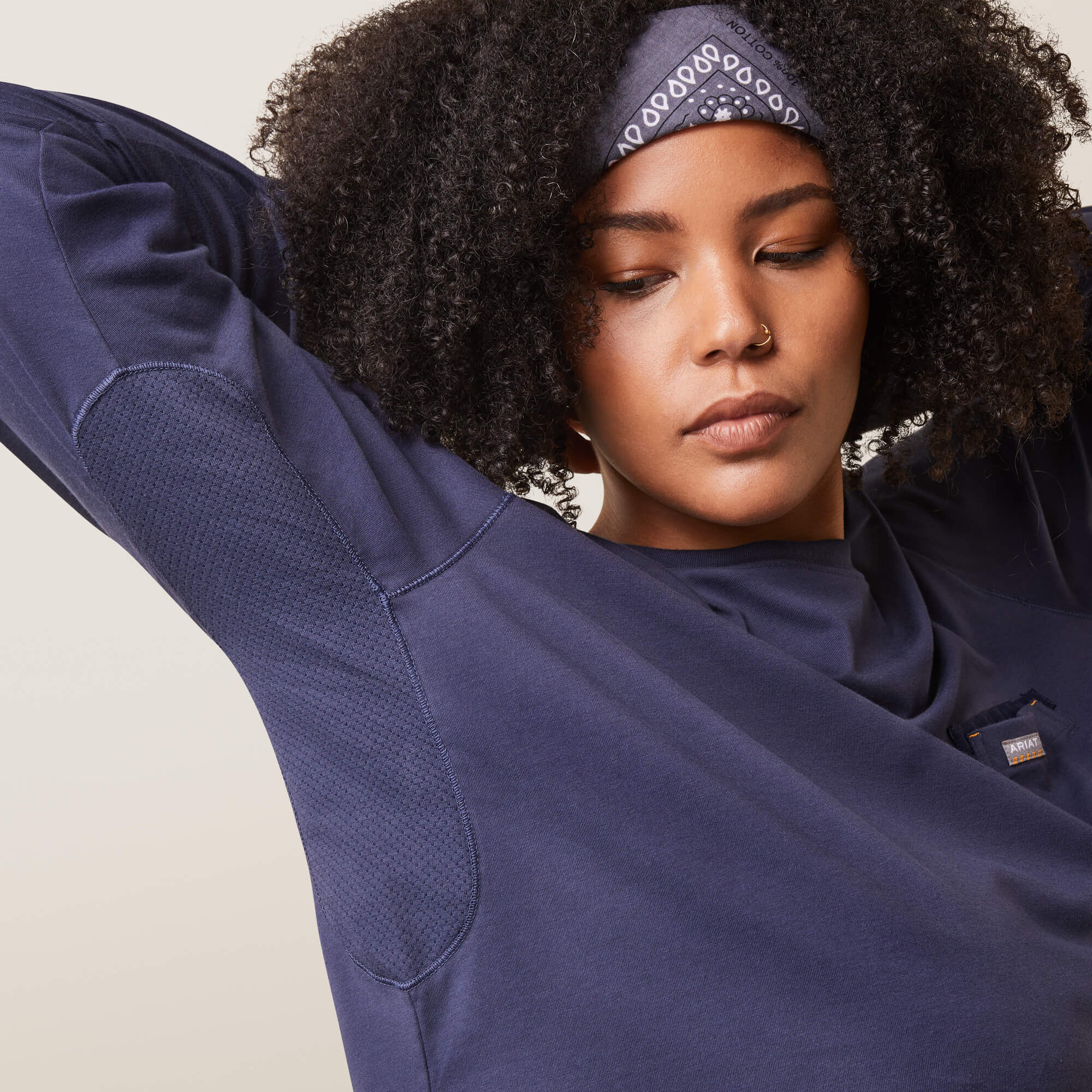 Rebar Workman USA Logo T-Shirt Women - MOOD INDIGO