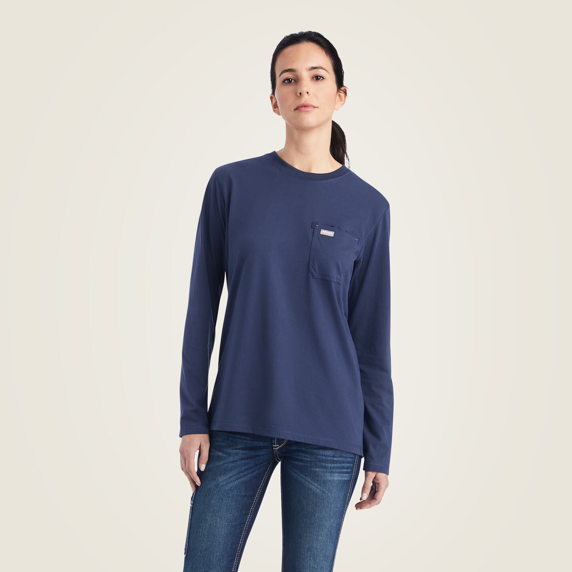 Rebar Workman USA Logo T-Shirt Women - MOOD INDIGO