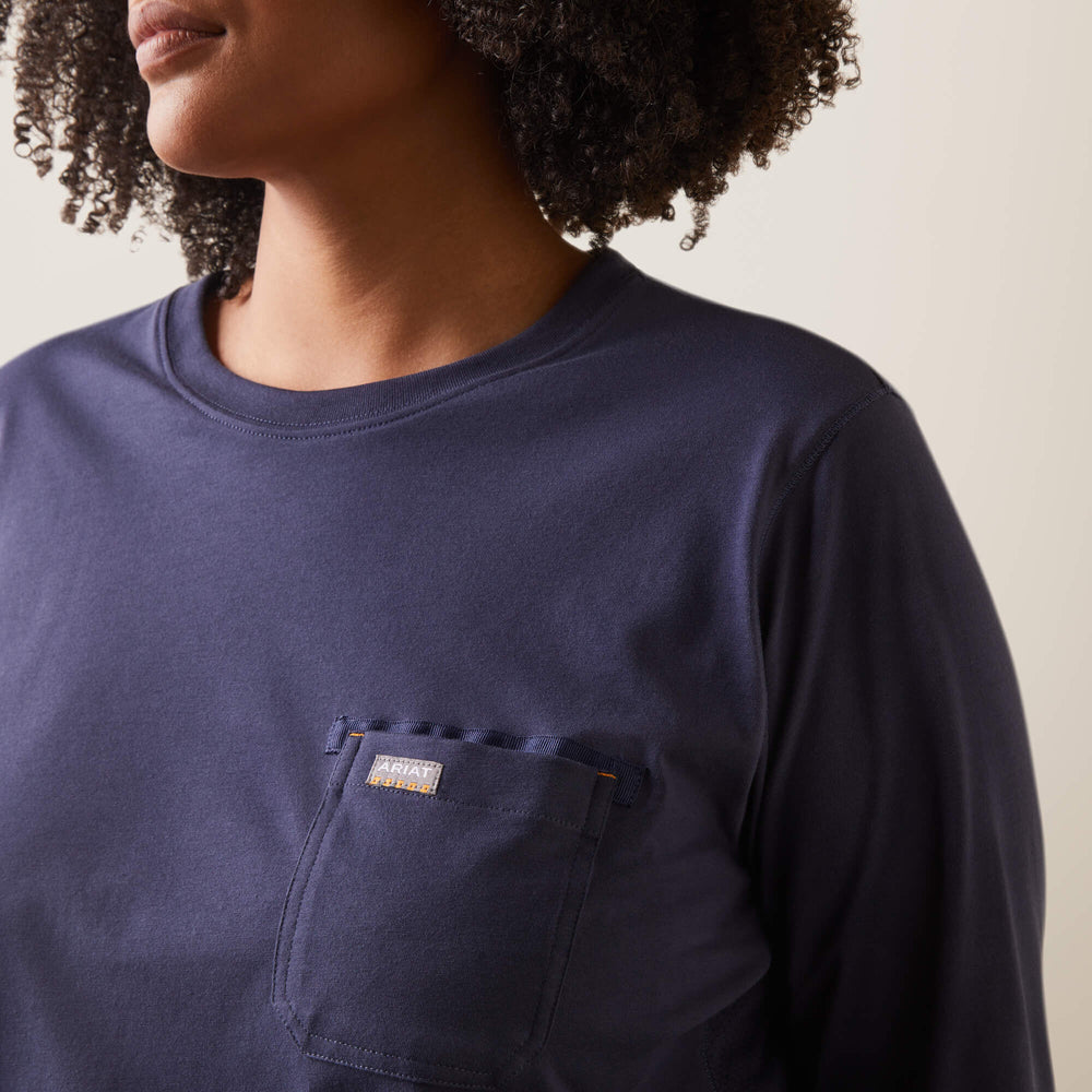 Rebar Workman USA Logo T-Shirt Women - MOOD INDIGO