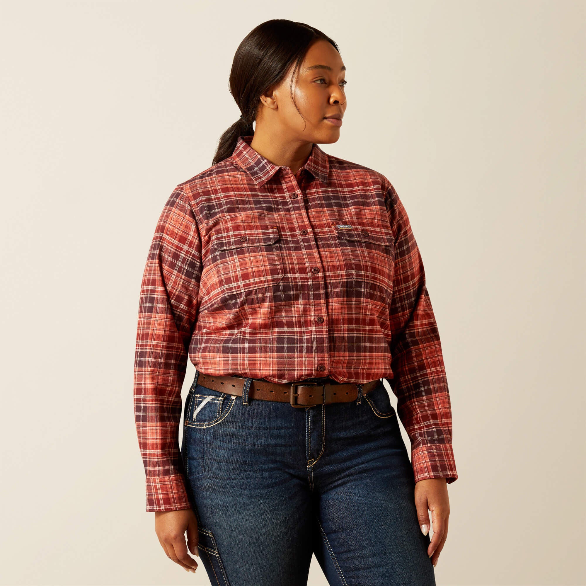 Rebar DuraStretch Flannel Tunic Women - ARAGON