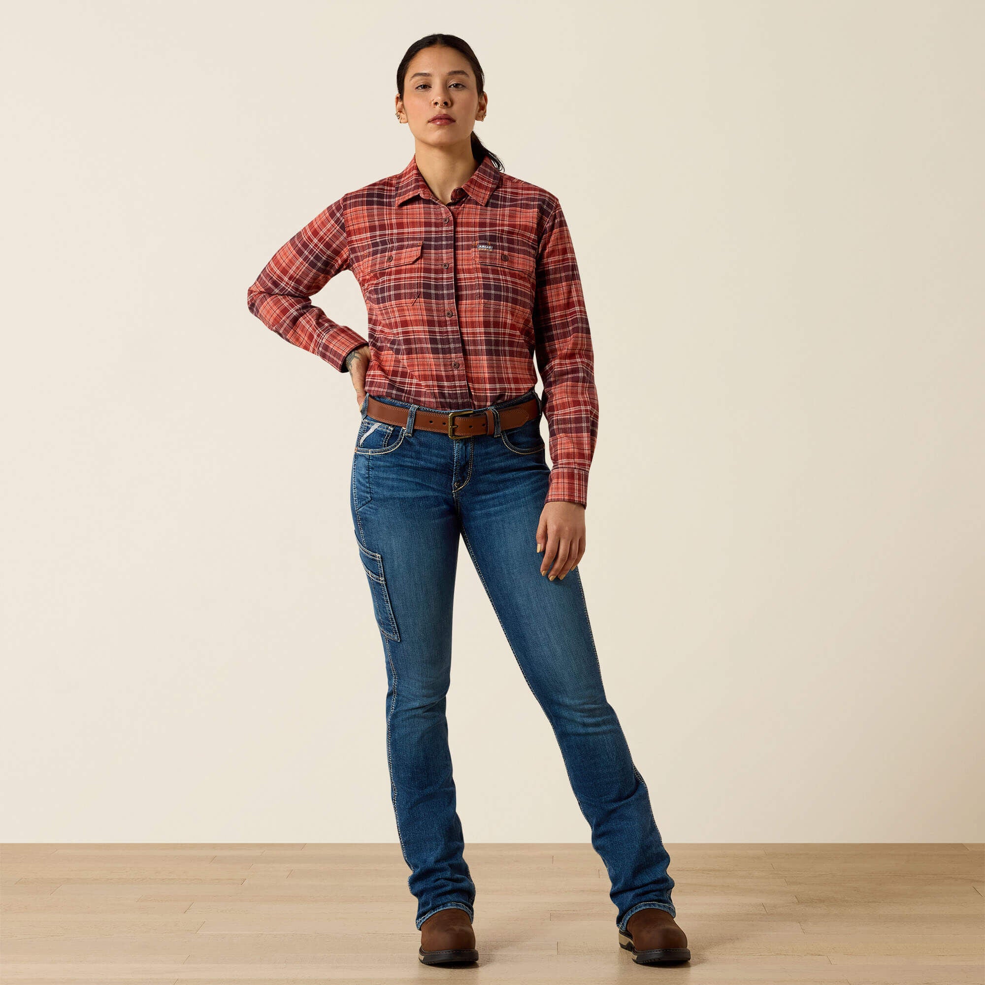 Rebar DuraStretch Flannel Tunic Women - ARAGON