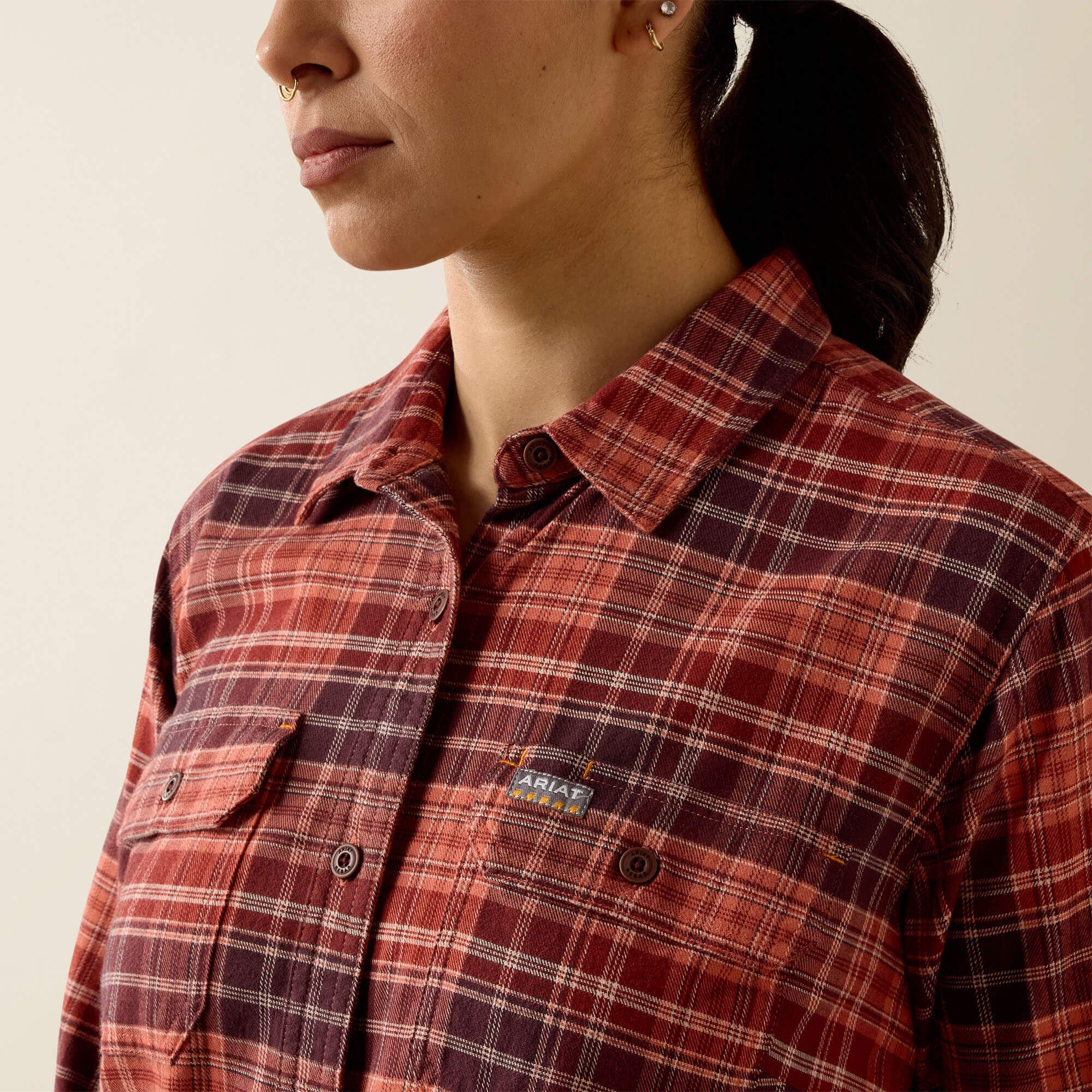 Rebar DuraStretch Flannel Tunic Women - ARAGON