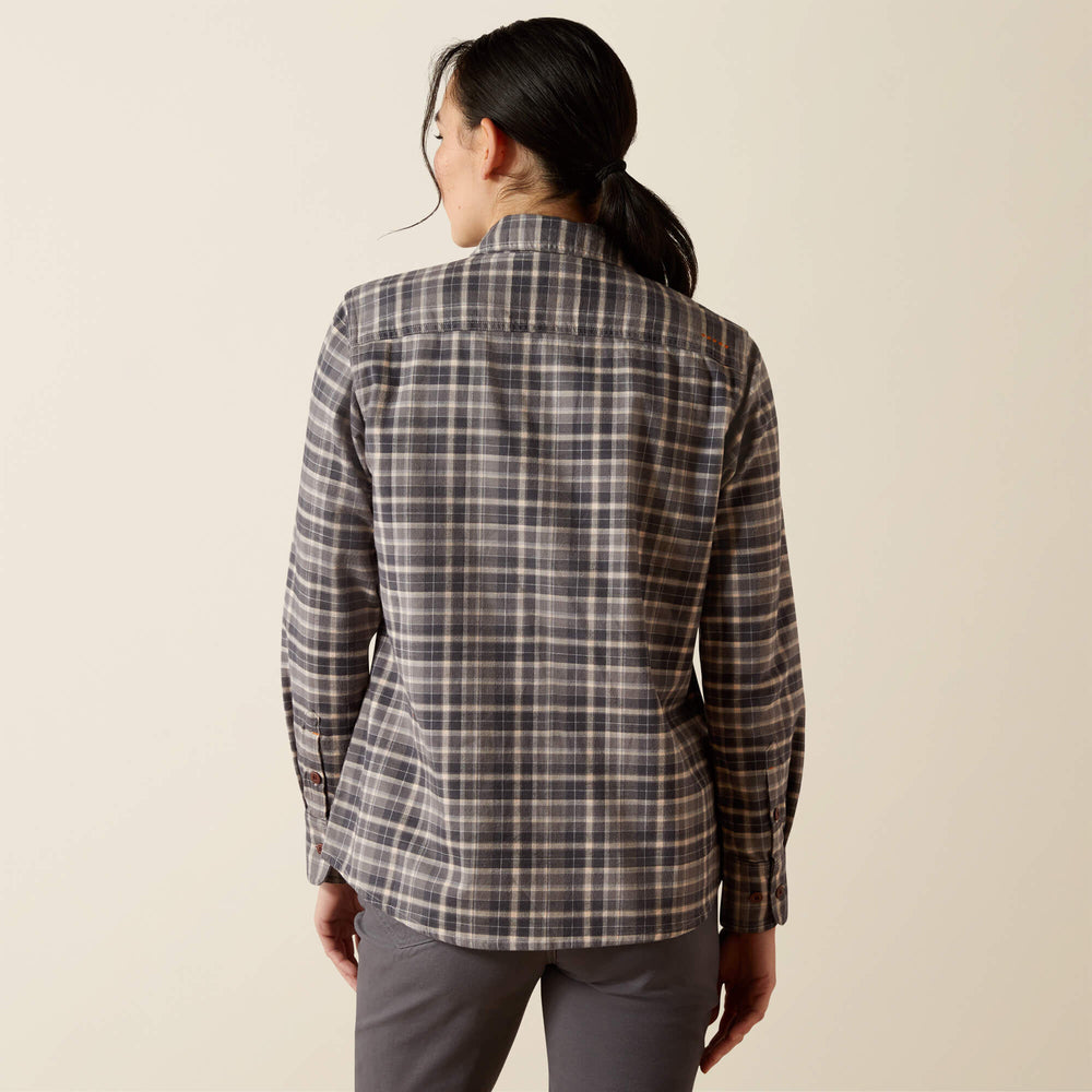 Rebar Flannel DuraStretch Work Shirt Women - CHARCOAL GREY