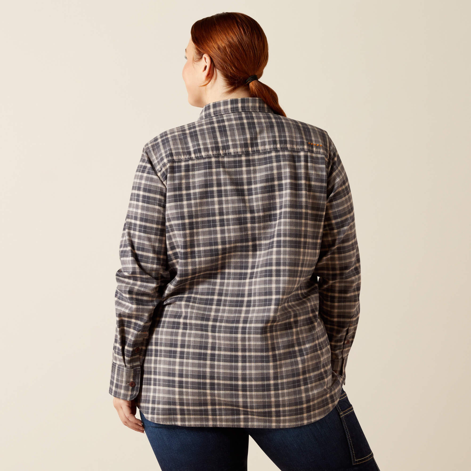 Rebar Flannel DuraStretch Work Shirt Women - CHARCOAL GREY