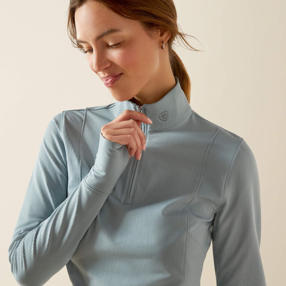 Gridwork 2.0 1/4 Zip Baselayer Women - LEAD