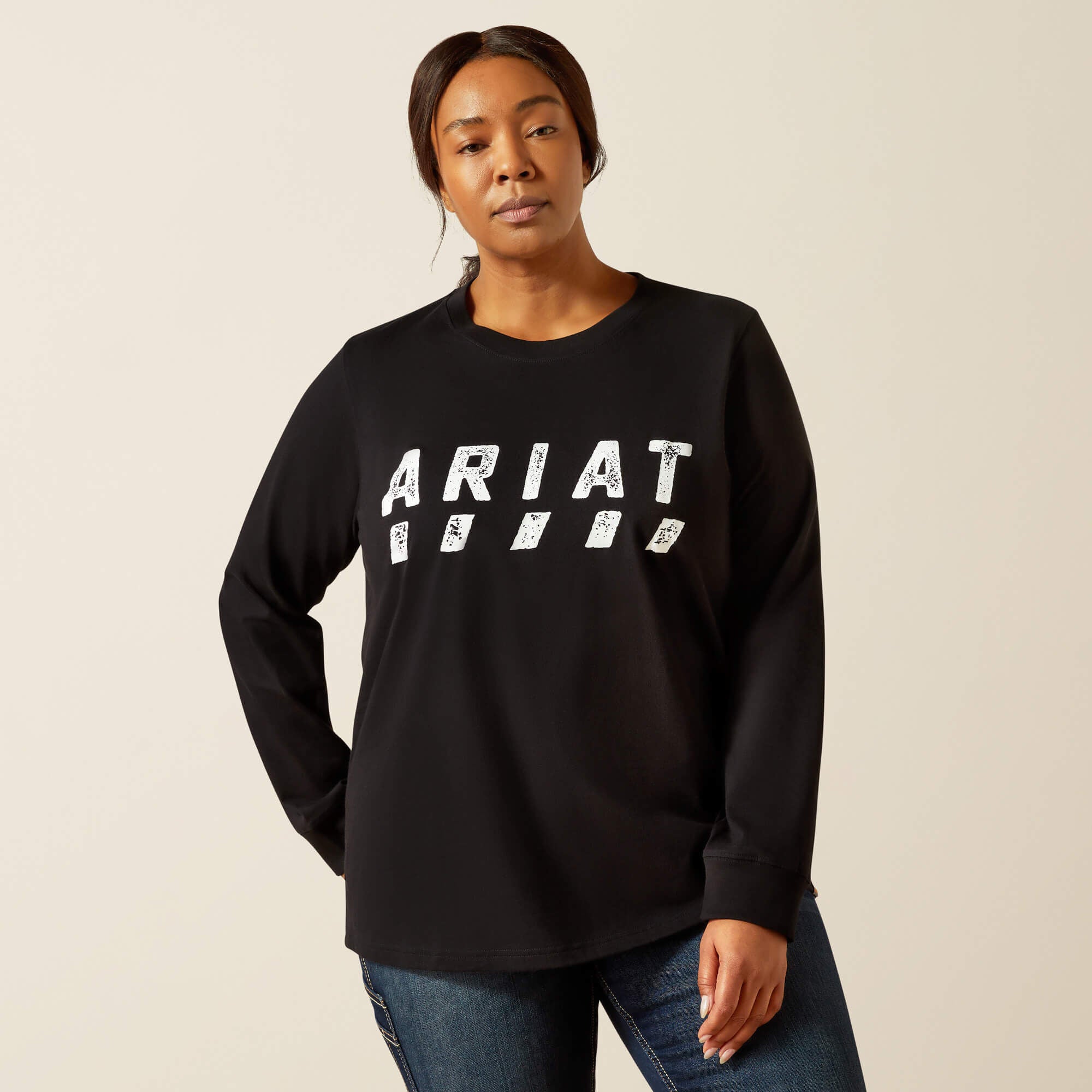 Rebar Cotton Strong Logo T-Shirt Women - BLACK