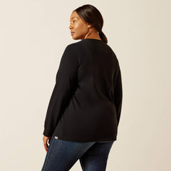 Rebar Cotton Strong Logo T-Shirt Women - BLACK