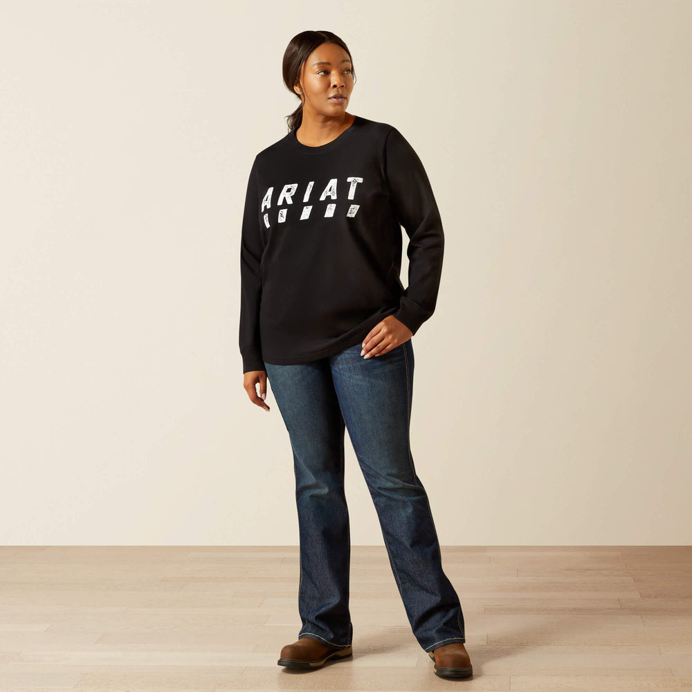 Rebar Cotton Strong Logo T-Shirt Women - BLACK