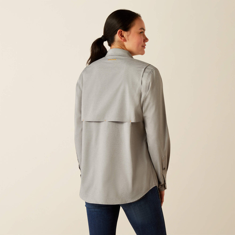 Rebar Made Tough VentTEK DuraStretch Work Shirt Women - CHARCOAL HEATHER