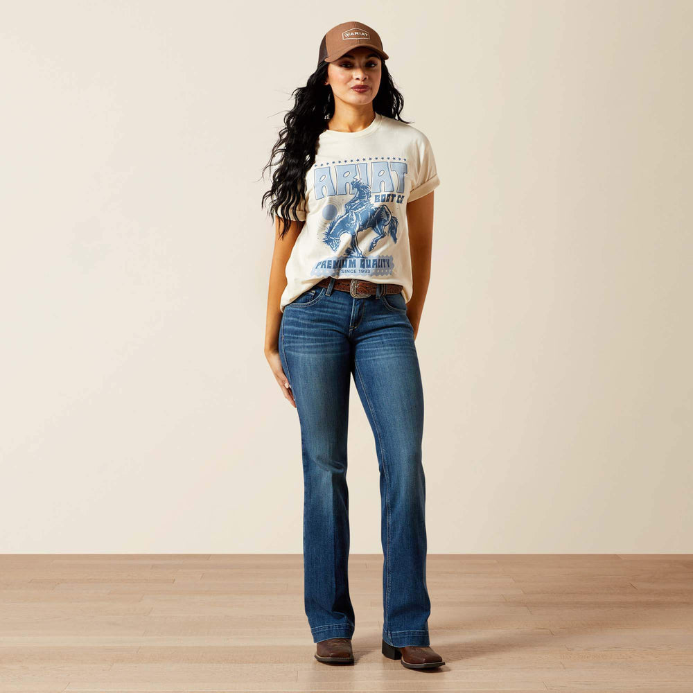 Ariat Retro Block Poster T-Shirt Women - WHITE