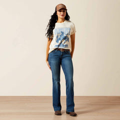 Ariat Retro Block Poster T-Shirt Women - WHITE