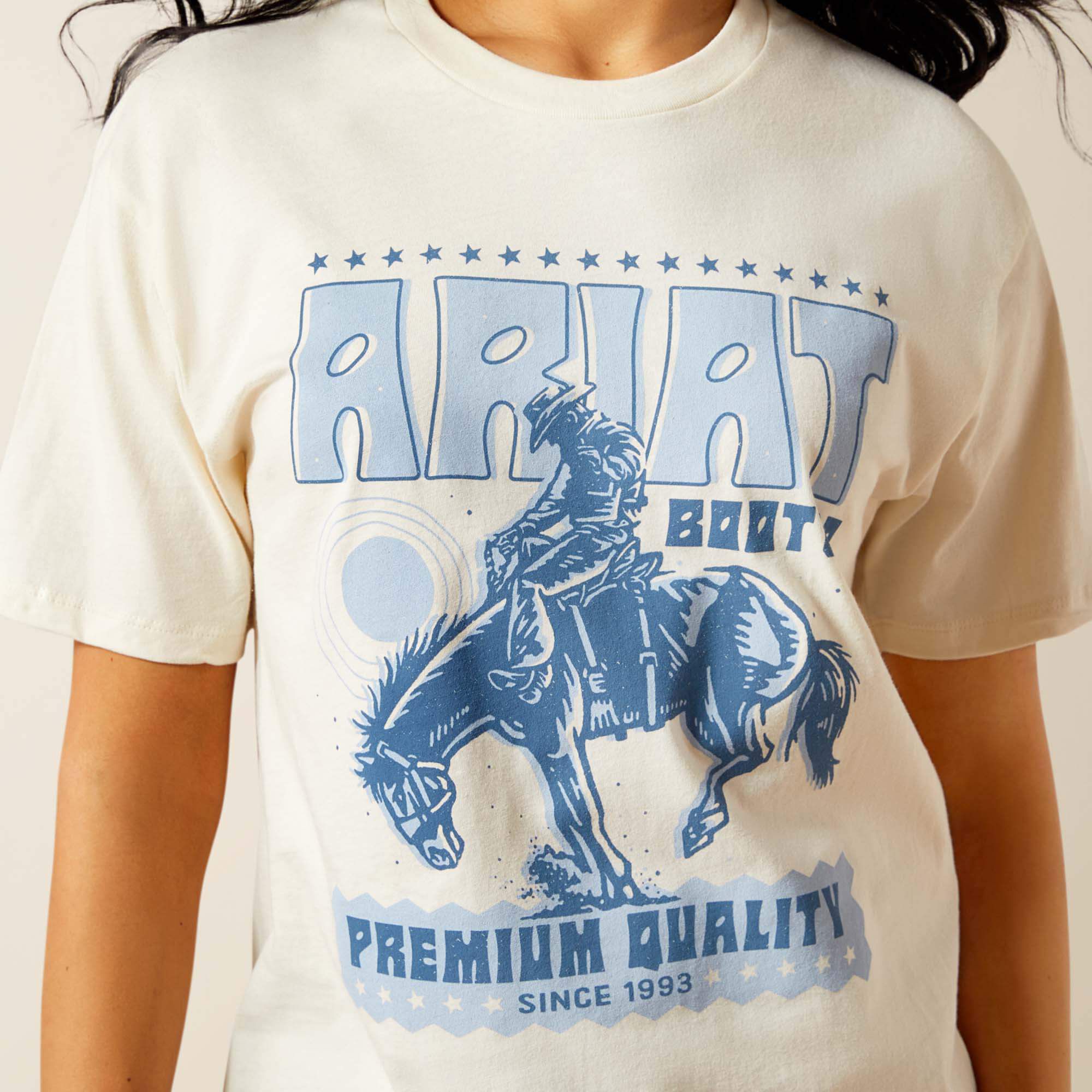 Ariat Retro Block Poster T-Shirt Women - WHITE