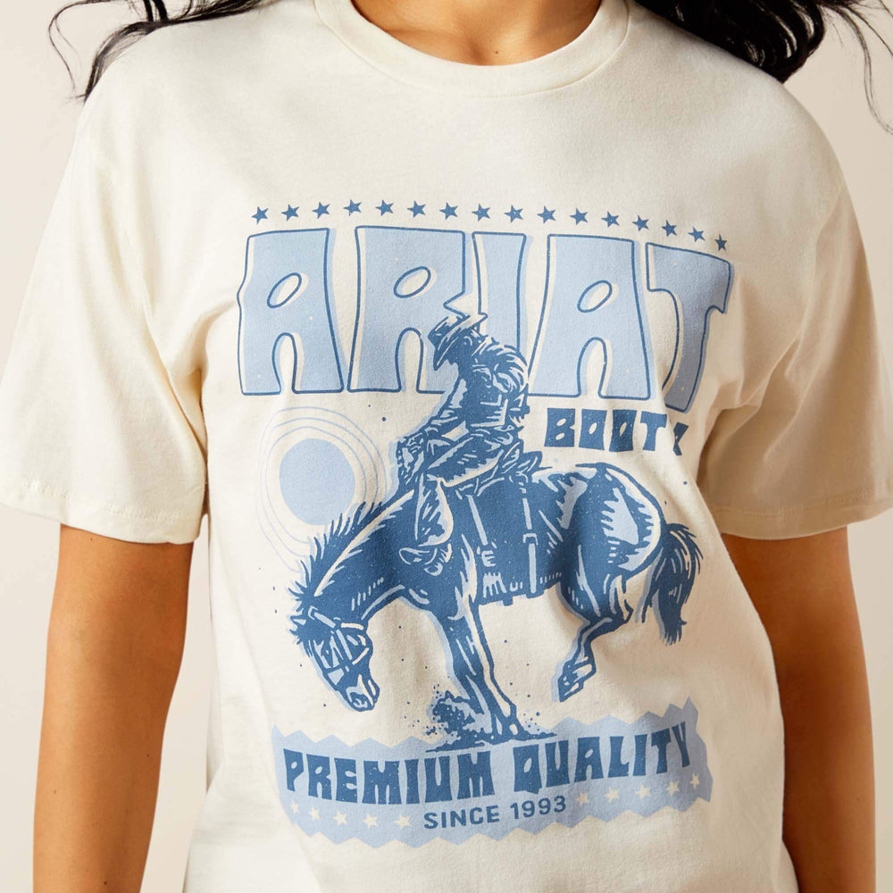 Ariat Retro Block Poster T-Shirt Women - WHITE