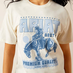 Ariat Retro Block Poster T-Shirt Women - WHITE