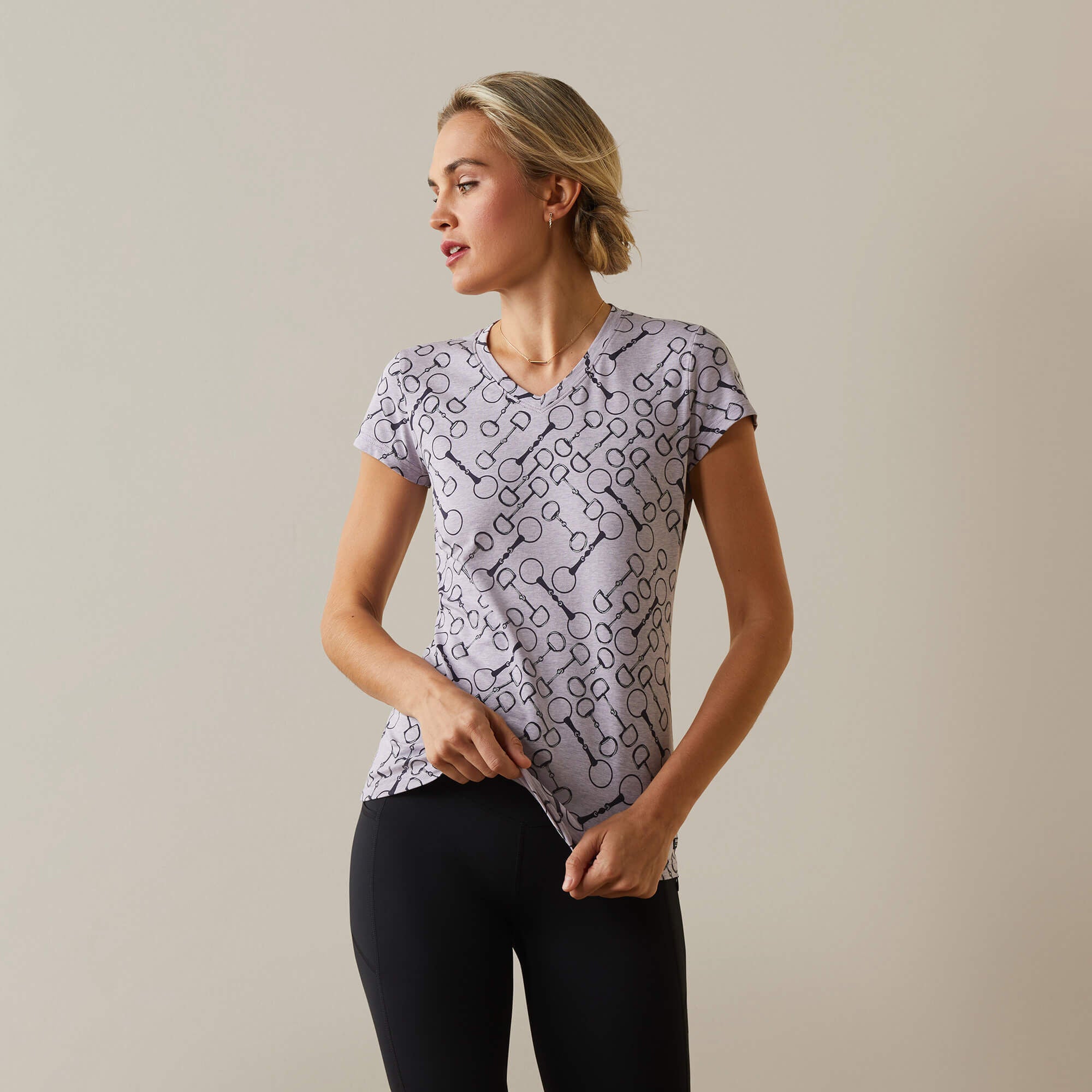 Snaffle T-Shirt Women - LAVENDER HEATHER