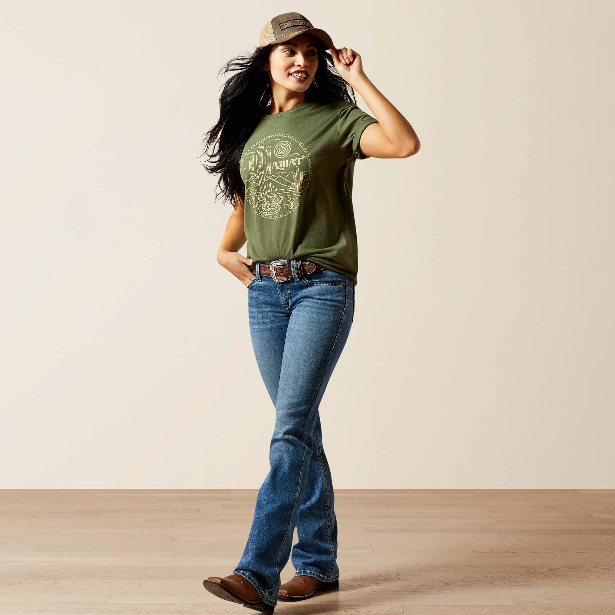 Ariat Desert Snake T-Shirt Women - OLIVE