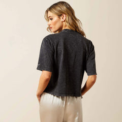 Pearl T-Shirt Women - WASHED BLACK