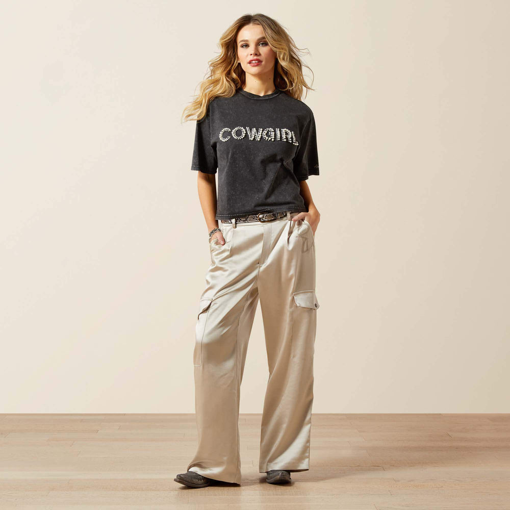 Pearl T-Shirt Women - WASHED BLACK