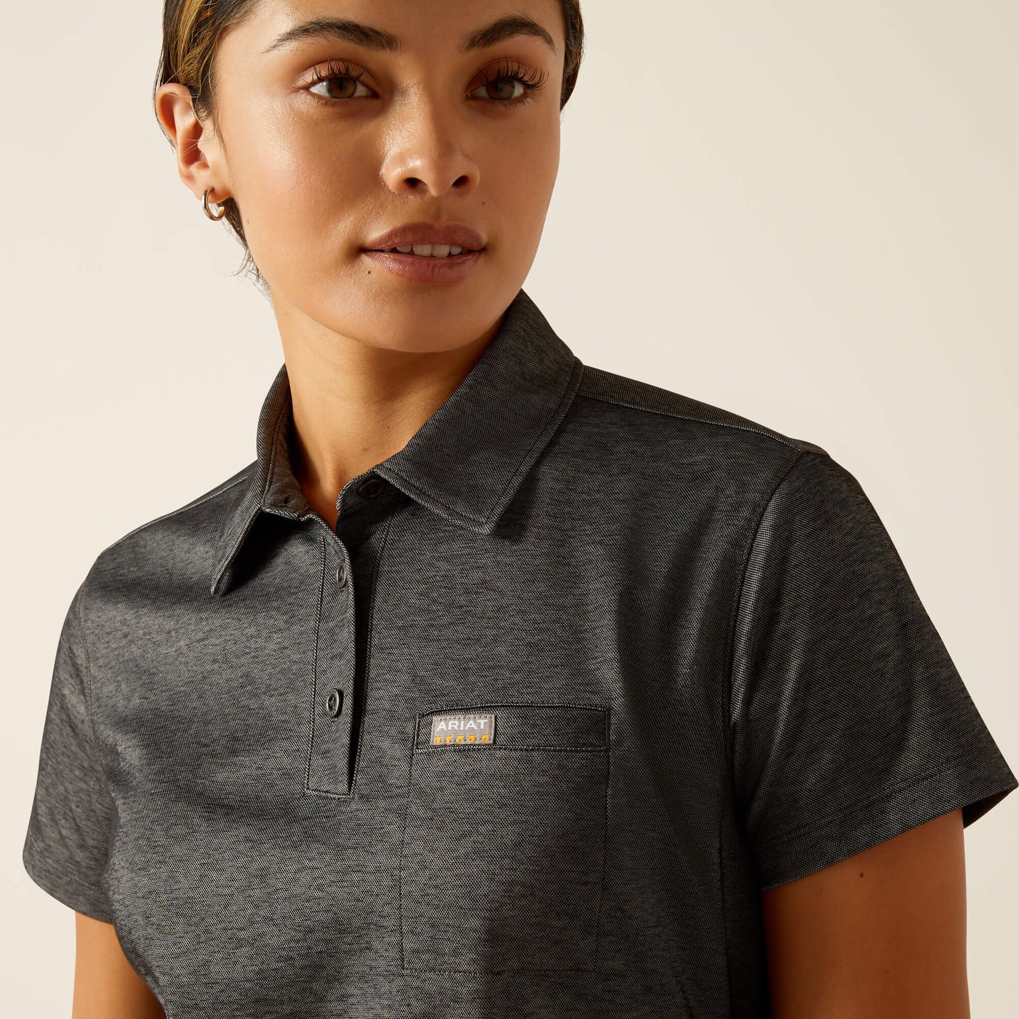 Rebar Foreman Polo Women - CHARCOAL HEATHER