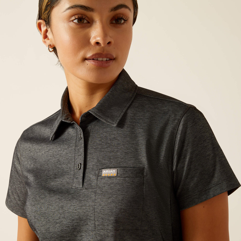 Rebar Foreman Polo Women - CHARCOAL HEATHER