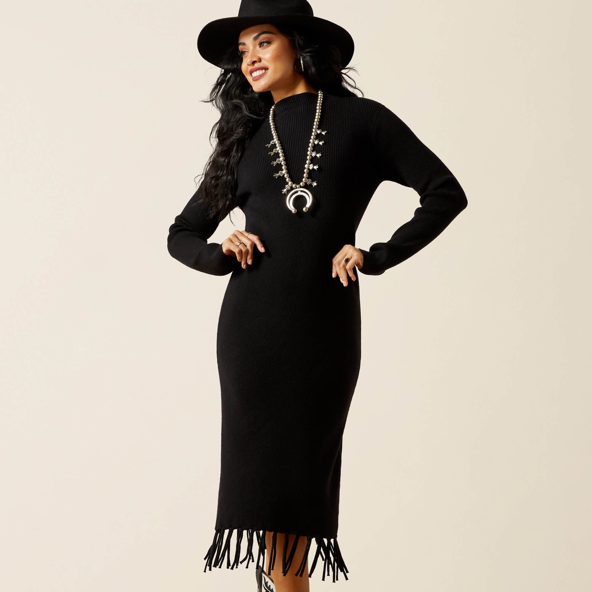 Alicia Sweater Dress Women - BLACK